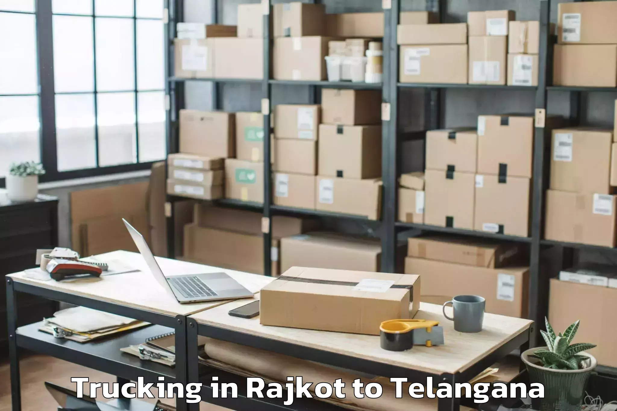 Affordable Rajkot to Kacheguda Trucking